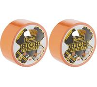 Scotch Ruban Adhésif en Toile Orange Haute Visibilité - 1 Rouleau (25 m x 48 mm) | Multi-usages, Forte Adhérence, Déchirable à la Main, Inscriptible, Pour Réparations et Regroupement (Lot de 2)