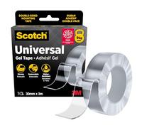 Scotch Ruban Nano Gel double-face universel, transparent – 30 mm x 3 m, extra fort, lavable