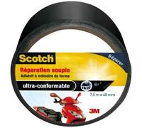 SCOTCH - Ruban adhésif - Toile - Réparation souple - Mémoire de forme - Ultra-conformable - 48 mm x 7,5 m - Noir
