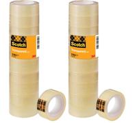 Scotch Ruban Adhésif Transparent - 10 rouleaux (15 mm x 10 m) -Ruban Adhésif Transparent à Usage Général pour l'Ecole, la Maison et le Bureau (Lot de 2)