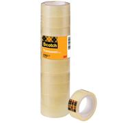 Scotch Ruban Adhésif Transparent - 10 rouleaux (15 mm x 10 m) -Ruban Adhésif Transparent à Usage Général pour l'Ecole, la Maison et le Bureau