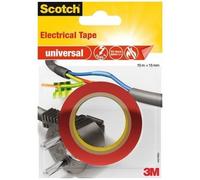 3M Scotch Ruban Electrique 10 m x 15 mm Rouge