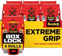 Scotch Ruban d'emballage ScotchBox Lock 6 rouleaux avec dévidoirs 48 mm x 20,3 m
