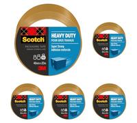 Scotch Ruban d’emballage extra-résistant, havane, 48 mm x 20,3 m, 1 rouleau/paquet (Lot de 5)
