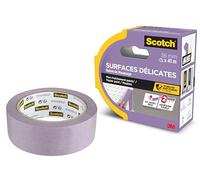 Scotch Ruban de Masquage de Peinture Premium Surfaces Délicates, 36 mm x 41 m - Scotch Ruban Adhésif pour Travaux de Peinture et Décoration à l'Intérieur - Papier Composé de Matériaux à 99% Biosourcés