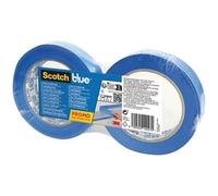SCOTCH - Ruban de masquage - Multi-surfaces - Murs, plafonds, métal, bois, verre - 24 mm x 41 m - Bleu - Lot de 2