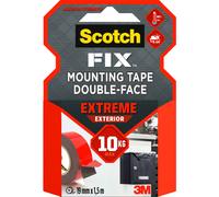Scotch Ruban de mousse enduit d'adhésif double-face blanc 19 mm x 1,5 m