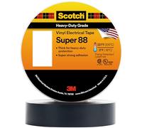 3M Scotch Super 88 Vinyl ruban électrique isolant, noir 19 mm x 20 m, 0,22 mm x12 morceau