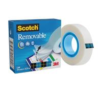 Scotch Ruban adhésif amovible invisible – 19 mm x 33 m – 1 rouleau – Usage général