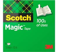 Scotch Ruban Magic - 1 Rouleau, 19 mm x 10 m - Idéal pour le Bureau et l'École