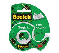 Scotch – Ruban invisible Magic 810, 19 mm x 15 m – Dévidoir plastique rechargeable