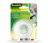 Scotch Ruban Mousse Adhésive Double Face 1.5m x 19 mm