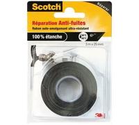Scotch – Ruban de réparation – Anti-fuites auto-amalgamant ultra-résistant – 25 mm x 3 m – Noir