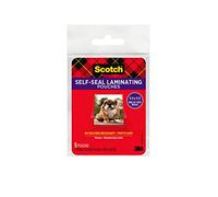 Scotch Self-Sealing Laminating Pouches, Gloss Finish, 2.5 Inches x 3.5 Inches, 5 Pouches (PL903G) by 3M