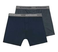 Scotch & Soda 2pk Mens Cotton Modal Knit Boxer Brief Underwear Navy Taille: M | Sous-vêtements Outlet | Homme | Bleu