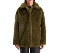 Scotch & Soda A-line Faux Fur Coat Olive Taille: XS | Manteaux en fausse fourrure Outlet | Femme | Vert