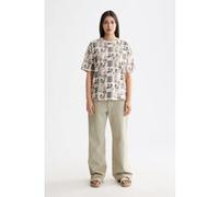 Scotch & Soda All Over Printed Loose Fit T-shirt Art Dept Collage Grey Sca Taille: S | Chemises Outlet | Femme | Gris