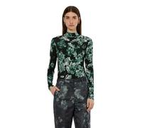 Scotch & Soda All Over Printed Slim-Fit Ls T-Shirt, Nieuw Blossom Print Park Green, XS Femmes