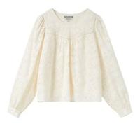 Scotch & Soda Blouse With Lattice Detail Ivory Taille: XS | Chemisiers Outlet | Femme | Blanche