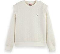 Scotch & Soda Bonded Rope Pattern Sweatshirt Soft Ice Melange Taille: M | Pulls Outlet | Femme |