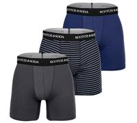 SCOTCH & SODA Boxers bleu foncé / gris foncé / noir / blanc, Taille M
