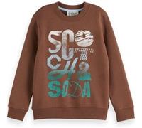 Scotch & Soda Boy Regular-fit Sweatshirt With Front Artwork Mustang Taille: 16 | Pulls Outlet | kids | Blanche
