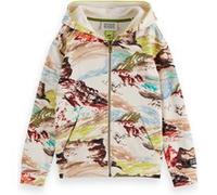 Scotch & Soda Boy Relaxed Fit All Over Printed Zip Through Hoodie Mountain Taille: 6 | Vêtements de Sport Outlet | Unisex