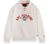 Scotch & Soda Boy Relaxed-fit Polo Sweatshirt With Front Artwork Eggnog Taille: 12 | Chemises Outlet | kids | Blanche