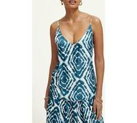 Scotch & Soda Camisole Woven Front Jersey Back Disco Tie Dye Bottle Green Taille: XS | Tanktops Outlet | Femme | Vert