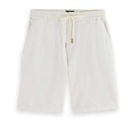 Scotch & Soda Core-Fave-Cotton-Linen Twill Bermuda Short, Off White, 32W Hommes