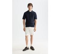 Scotch & Soda Core - Fave - Cotton-linen Twill Bermuda Short Off White Taille: W32 | Shorts de Sport Outlet | Homme | Blanche