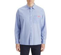 Scotch & Soda Core - The Free Spirit Peace Bird Poplin Shirt Blue White St Taille: S | Chemises d'affaires Outlet | Homme | Bleu
