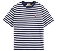 Scotch & Soda Core - The Free Spirit Peace Bird Striped T-shirt Navy/white Taille: L | Chemises Outlet | Femme | Bleu