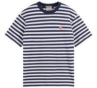 Scotch & Soda Core - The Free Spirit Peace Bird Striped T-shirt Navy/white Taille: XS | Chemises Outlet | Femme | Bleu