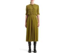 Scotch & Soda Crepe Midi Dress With Chest Pockets Olive Taille: 36 | Robes Outlet | Femme | Vert