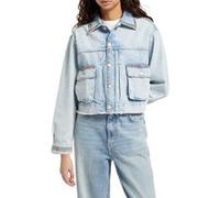 Scotch & Soda Cropped Denim Jacket - Sea Star Taille: L | Vestes en jeans Outlet | Femme | Bleu