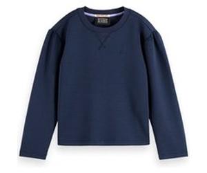 Scotch & Soda Girl Core - Relaxed-fit Modal-blend Crewneck Sweatshirt Sky Taille: 14 | Pulls Outlet | kids