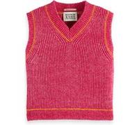 Scotch & Soda Girl Cotton Triple Yarn V-neck Vest Bohemian Pink Taille: 14 | Pulls Outlet | kids | Rose