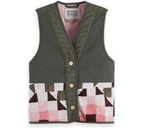 Scotch & Soda Girl Patchwork Gilet Thyme Taille: 10 | Vestes Outlet | kids