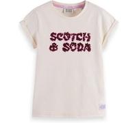 Scotch & Soda Girl Regular-fit T-shirt With Front Artwork Eggnog Taille: 10 | T-Shirts Outlet | kids | Blanche