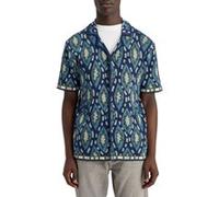 Scotch & Soda Jacquard Knitted Short-sleeved Shirt Blue Bookcover Aop Taille: XXL | Cardigans Outlet | Homme | Bleu