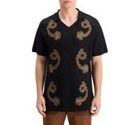 Scotch & Soda Joe Jonas X Scotch Soda Crochet Polo Short Sleeve Black Taille: S | Polos Outlet | Homme | Le Noir