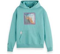 Scotch & Soda Joe Jonas X Scotch Soda Washed Artwork Hoodie Ice Blue Taille: XL | Hoodies Outlet | Homme | Bleu