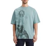 Scotch & Soda Loose Fit Embassy Of The Free Mind Artwork T-shirt Bay Blue Taille: S | T-shirts avec imprimés Outlet | Homme | Bleu