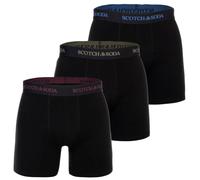 Scotch & Soda Lot de 3 boxers pour homme | Coton extensible, taille élastique avec logo, coupe confortable, design classique