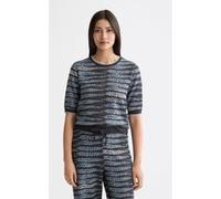 Scotch & Soda Lurex Jacquard Knitted Tee Charcoal Art Taille: L | Pulls Outlet | Femme | Le Noir