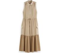 Scotch & Soda Maxi Fluid Utility Dress Desert Sand Taille: 38-S | Robes longues Outlet | Femme | Marron