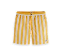 Scotch & Soda Mid Length Swimshort Short de Surf, Yellow Sun Stripe, S Homme