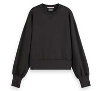 Scotch & Soda Modal Fitted Sweatshirt Maillot de survêtement, Black, S Femme