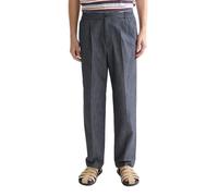 Scotch & Soda Otis Linen Relaxed Straight Fit Dress Pants Bleu L Homme